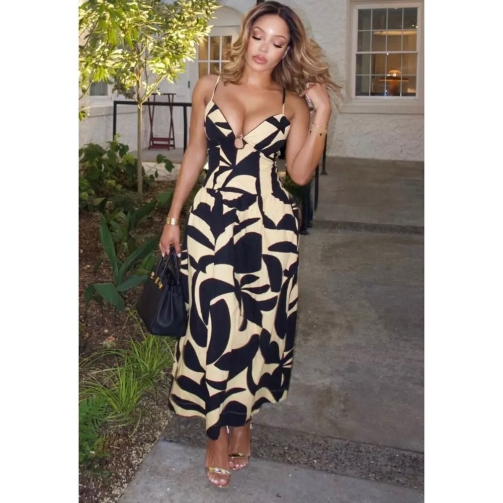 Mon Renn Surreal Midi Dress